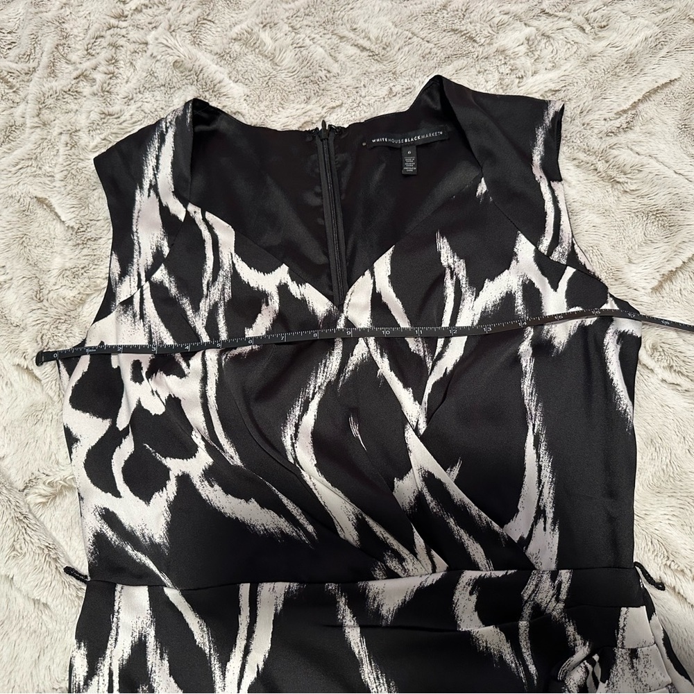 White House Black Market Patterned Faux Wrap Dress - Picture 3 of 12